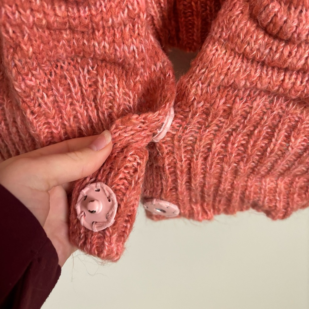 Free People Pink and Orange Cardigan - Picture 4 of 7